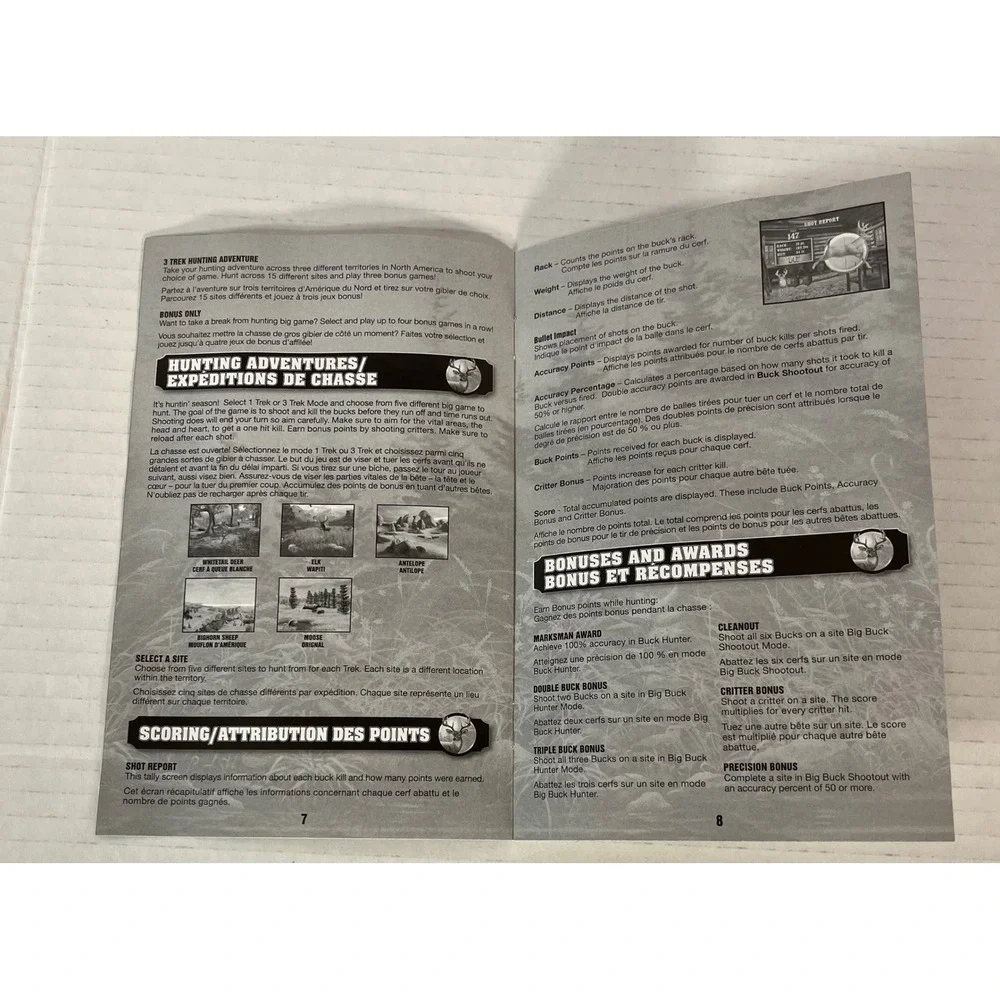 Crave Games Big Buck Hunter Pro‎ Wii Manual Multi Hunting Arcade Guide